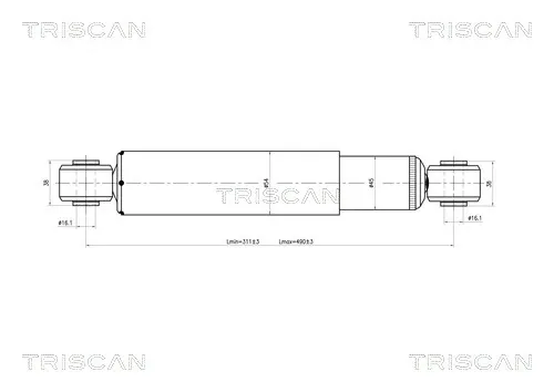 Amortyzator tylny 1351062080 Peugeot/Citroen