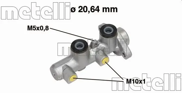 Główny cylinder hamulców 050514 Metelli