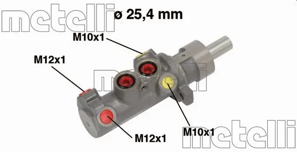 Główny cylinder hamulców 050641 Metelli