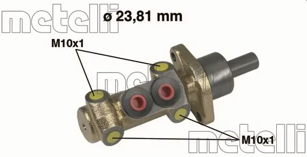 Główny cylinder hamulców 050398 Metelli