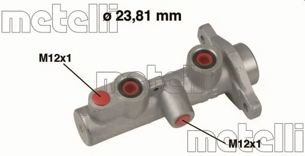 Główny cylinder hamulców 050651 Metelli