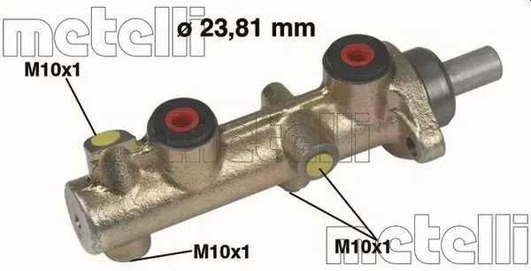 Główny cylinder hamulców 050203 Metelli