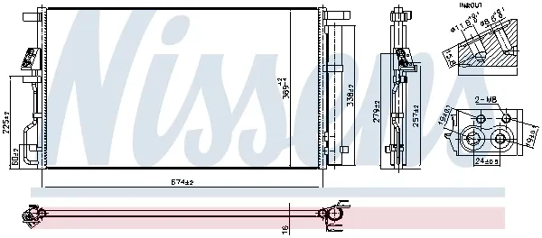 Chłodnica klimatyzacji 940922 Nissens