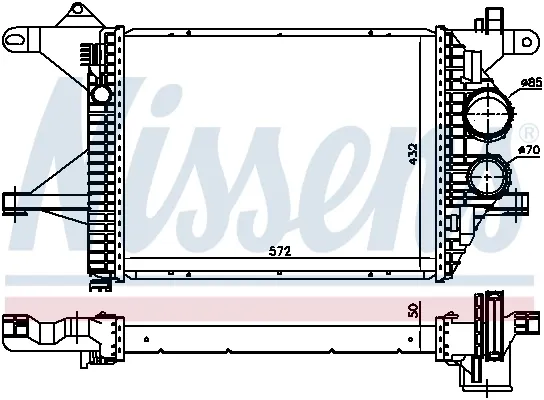 Chłodnica intercoolera Mercedes Benz Truck Vario 667