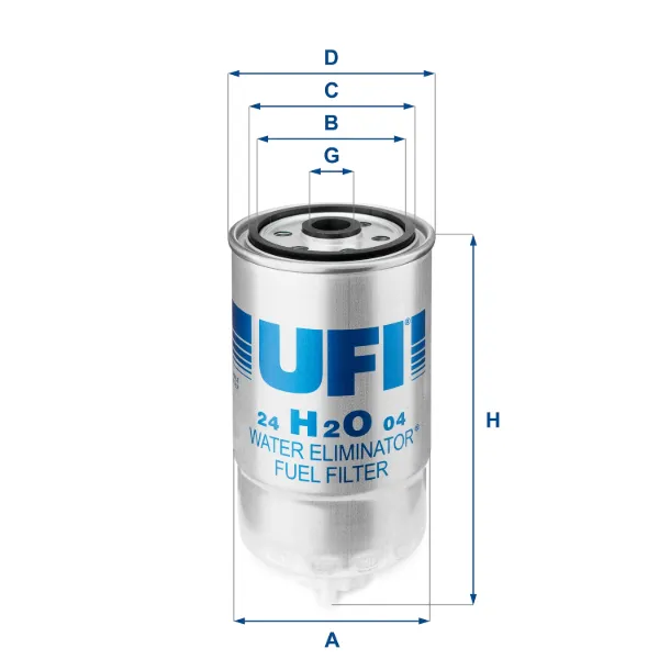 Filtr paliwa 24H2O04 UFI