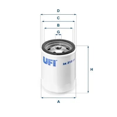 Filtr paliwa 2431901 UFI