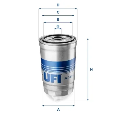 Filtr paliwa 2435101 UFI