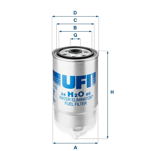 Filtr paliwa 24H2O05 UFI