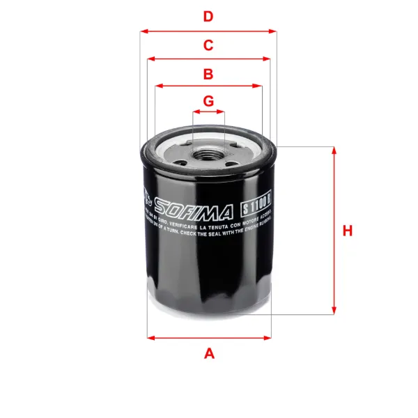 Filtr oleju S1100R Sofima