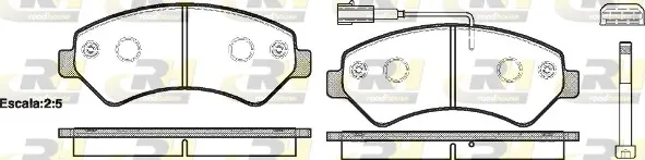 Klocki hamulcowe przednie tarczowe 2127501 Road House