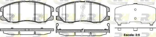 Klocki hamulcowe przednie tarczowe 2126112 Road House