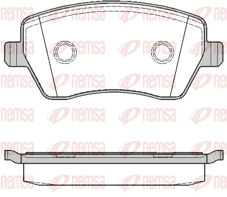 Klocki hamulcowe przednie tarczowe 098700 Remsa