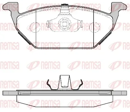 Klocki hamulcowe przednie tarczowe 063300 Remsa