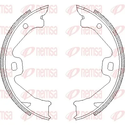 Klocki hamulca ręcznego 470400 Remsa