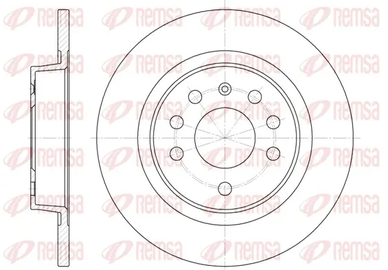Tarcza hamulcowa tylna 668800 Remsa