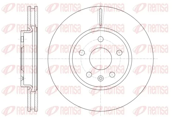 Tarcza hamulcowa przednia 6128610 Remsa