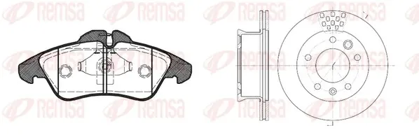 Tarcza hamulcowa przednia 857801 Remsa