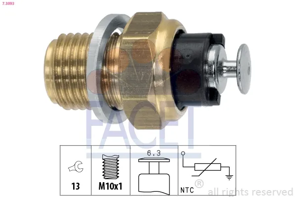 Czujnik temperatury oleju w silniku 73093 Facet