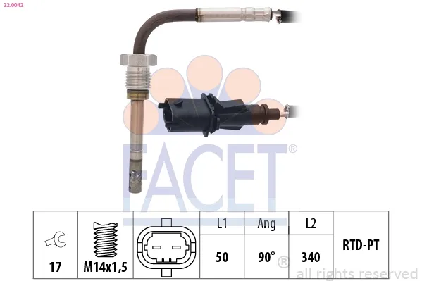 Czujnik temperatury spalin, w katalizatorze 855632 General Motors