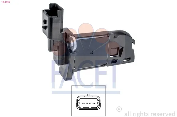 Czujnik przepływu powietrza, przepływomierz powietrza M.A.F. 9677093080 General Motors