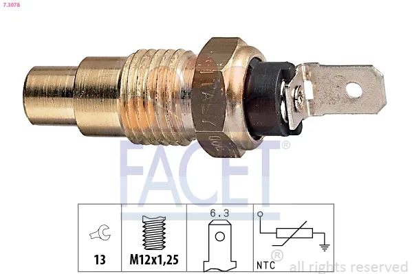 Czujnik temperatury płynu chłodzącego 73078 Facet