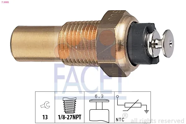Czujnik temperatury płynu chłodzącego 73005 Facet