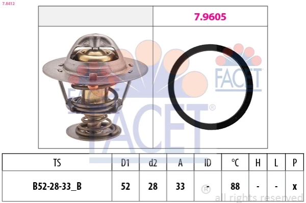 7.8412 Facet termostat