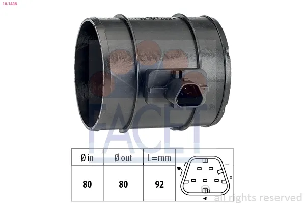 Czujnik przepływu powietrza, przepływomierz powietrza M.A.F. Opel Astra J Sports Tourer