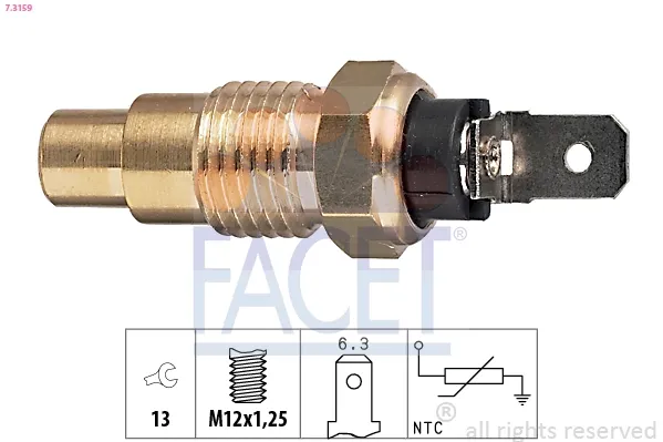 Czujnik temperatury płynu chłodzącego 73159 Facet