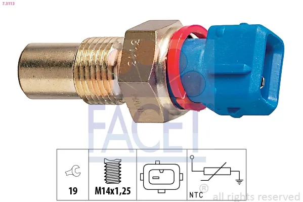 Czujnik temperatury płynu chłodzącego 73113 Facet