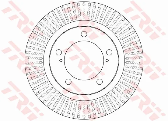 Tarcza hamulcowa przednia DF6239S TRW