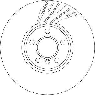 Tarcza hamulcowa przednia DF6611S TRW