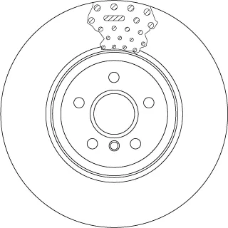 Tarcza hamulcowa przednia DF6605S TRW