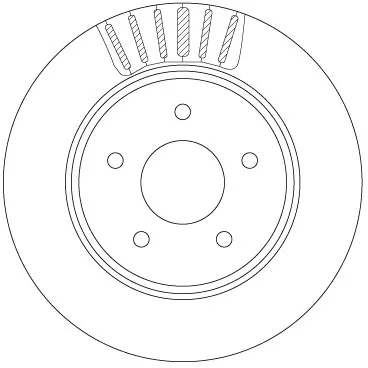 Tarcza hamulcowa tylna DF6789 TRW