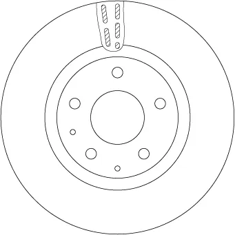 Tarcza hamulcowa przednia DF6575 TRW