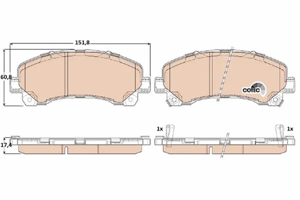Klocki hamulcowe przednie tarczowe GDB3545 TRW