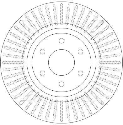 Tarcza hamulcowa przednia DF6425 TRW