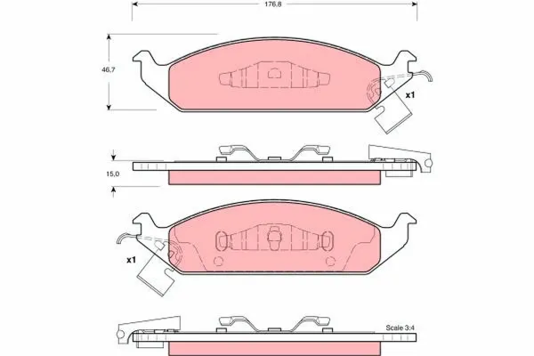 Klocki hamulcowe przednie tarczowe Dodge Stratus I ES