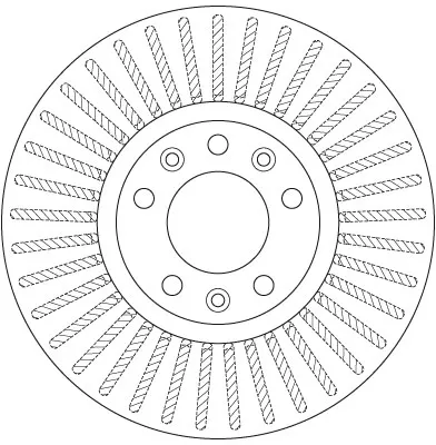 Tarcza hamulcowa przednia DF6419 TRW