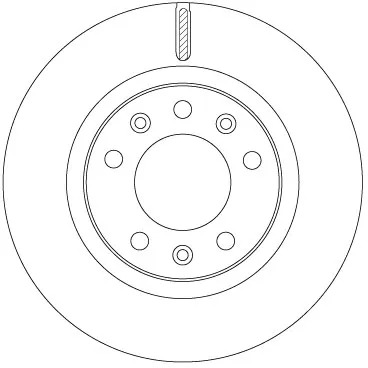 Tarcza hamulcowa przednia DF6785 TRW