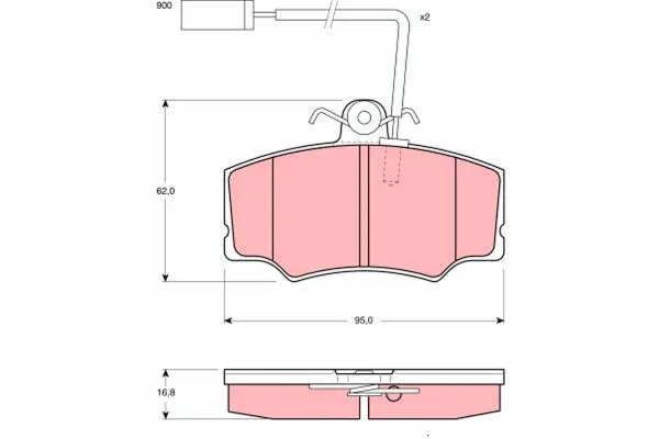 Klocki hamulcowe przednie tarczowe Alfa Romeo 33 905
