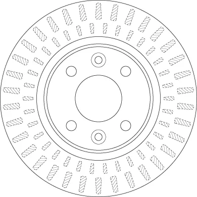 Tarcza hamulcowa przednia DF6534 TRW