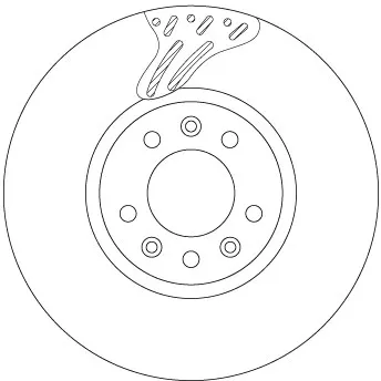 Tarcza hamulcowa przednia DF6977S TRW