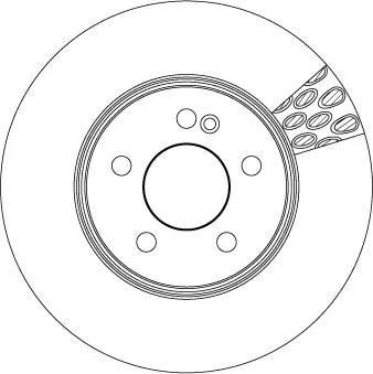Tarcza hamulcowa przednia DF6641S TRW