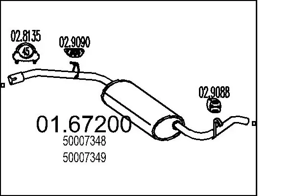 Tłumik, tylna część Fiat Fiorino 146 Uno