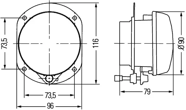 Lampa przeciwmgielna lewa/prawa 1N0008582001 HELLA