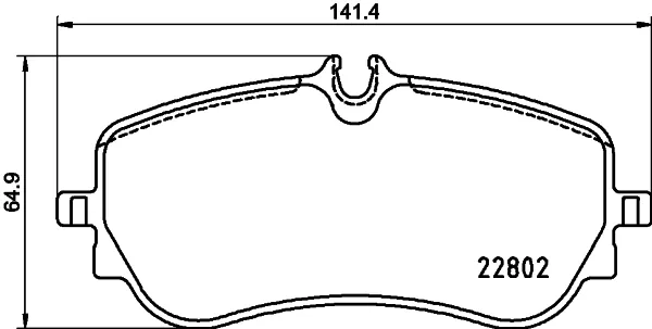 Okładziny (klocki) do hamulców tarczowych tylne 8DB355037751 HELLA