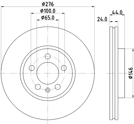 Tarcza hamulcowa przednia 8DD355132891 HELLA
