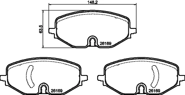 Klocki hamulcowe przednie tarczowe 8DB355040801 HELLA