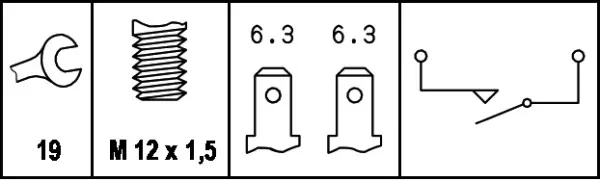 Czujnik włączania światła cofania 6ZF004842001 HELLA
